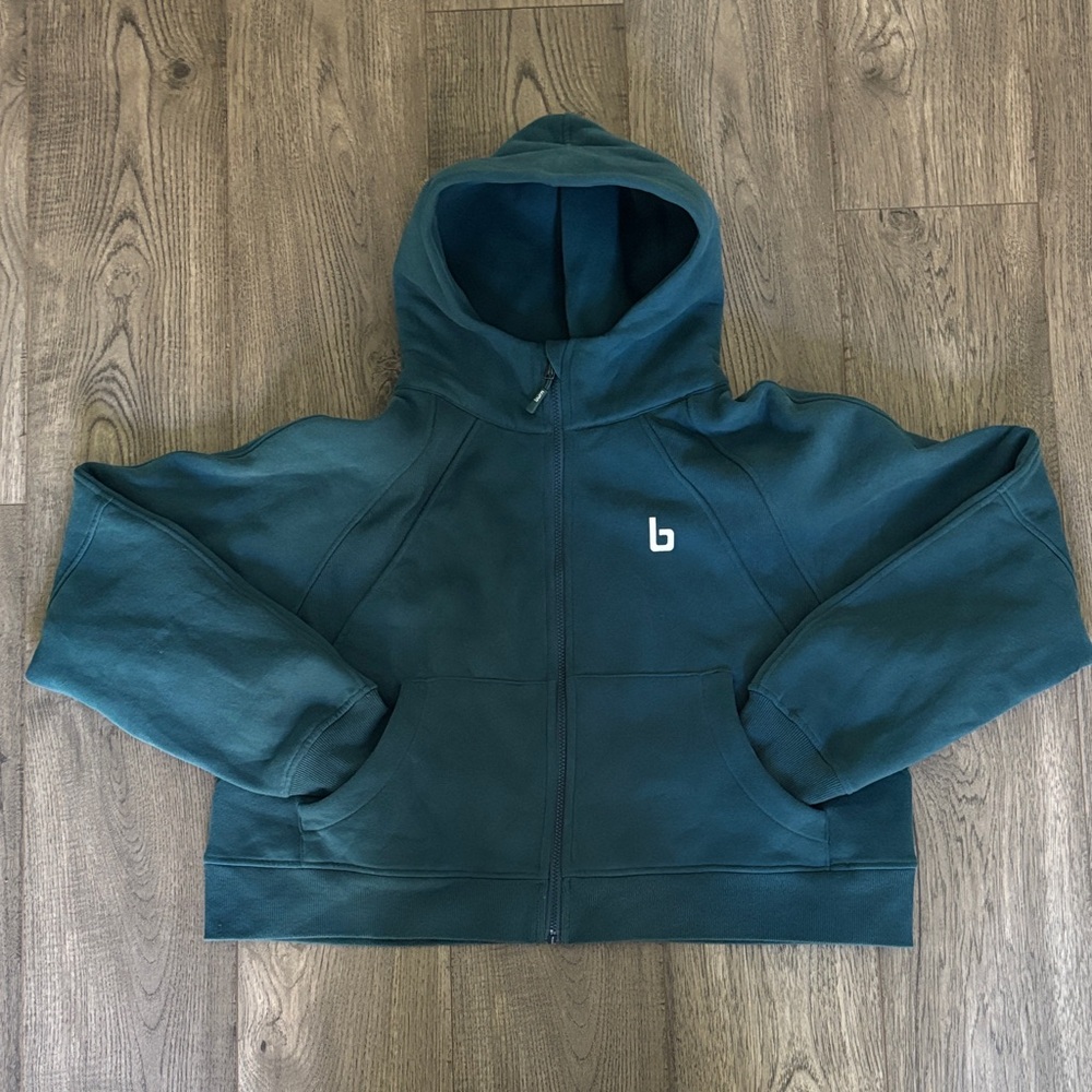 Teal Zip-Up Hoodie for Women